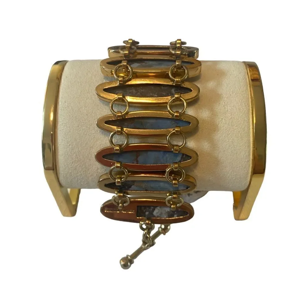 Charles Albert Handcrafted Rare Semi-Precious Agate Bracelet.